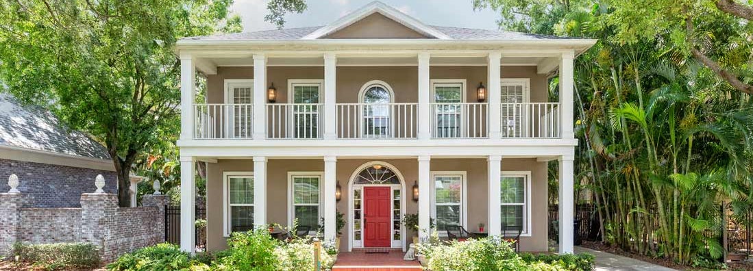 Beautiful two story colonial home. Find Tampa, Florida homeowners insurance.