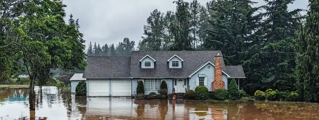 House Exterior Flood Disaster. Find Tennessee Flood Insurance.