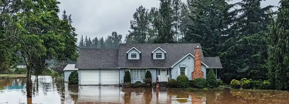 House Exterior Flood Disaster. Find Tennessee Flood Insurance.