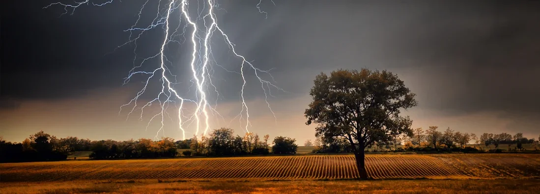 Lightning over field. The Top Five Insurance Claims in Kentucky and How to Protect Yourself.