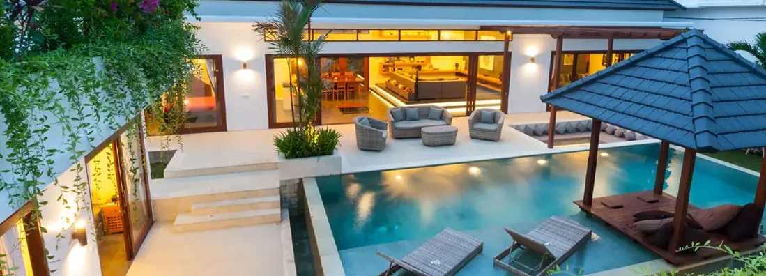 Modern tropical villa. How to Find the Best Homeowners Insurance in Mililani Mauka, Hawaii.