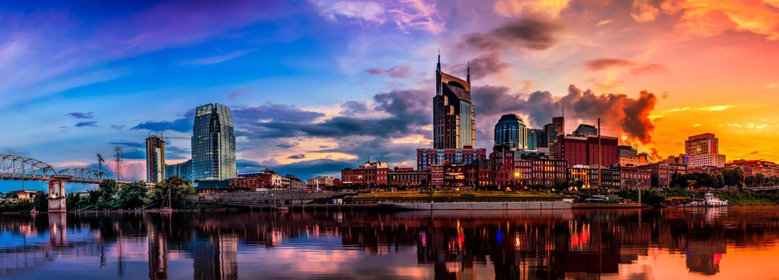 Nashville TN Skyline with Cumberland river in view