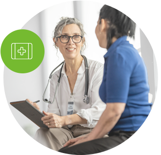 Doctor Consulting with Patient During a Medical Appointment in Clinic Setting