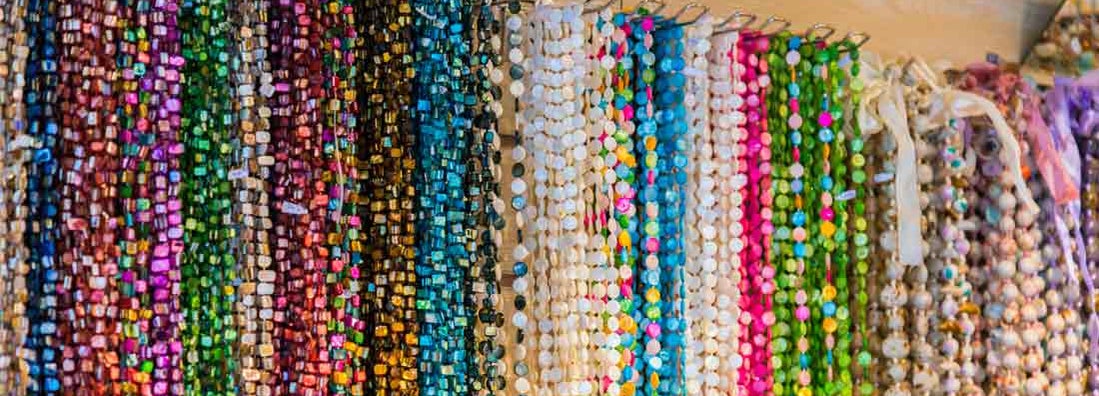 Costume colorful jewelry with real and unreal stones