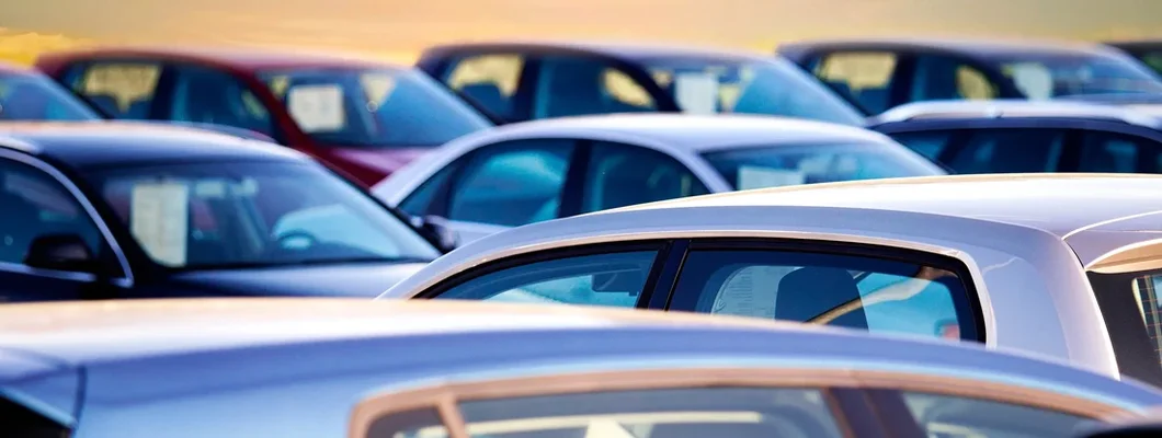 Close up of field of used cars. Used Car Negotiation Tips.