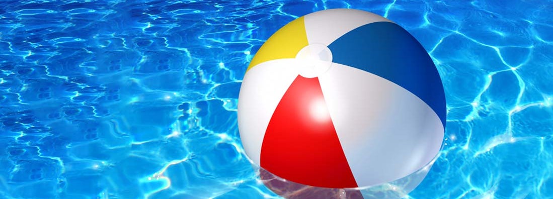 inflatable plastic beach ball sold at swimming pool supply stores