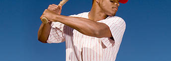 Baseball player with bat