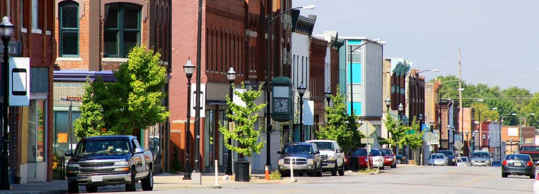 The historic section of Springfield, Missouri. Find Springfield Missouri Car Insurance.