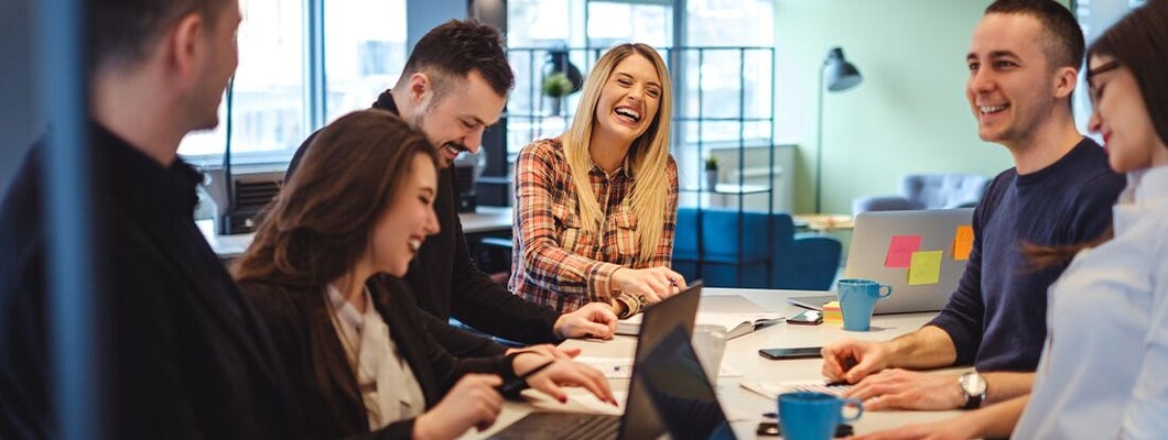 engaged employees during a team building event