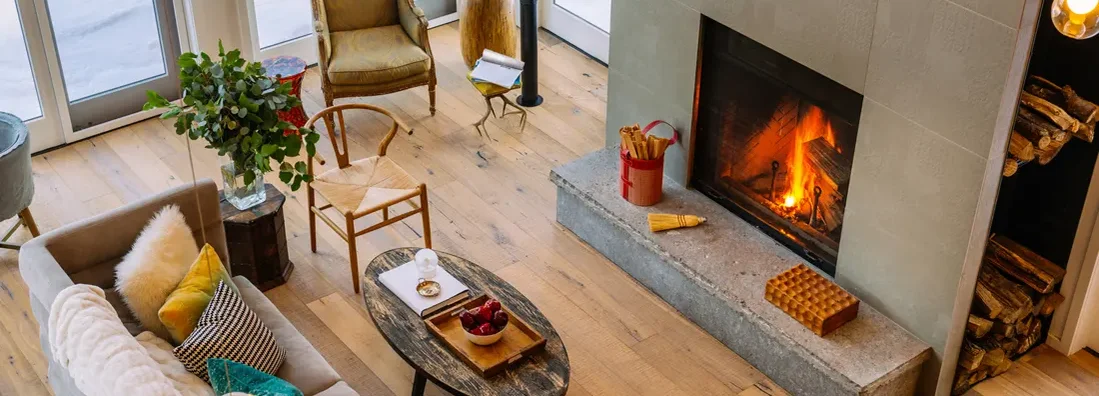 Main floor open area of winter home in Montana. Helena, Montana Homeowners Insurance.