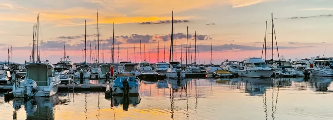 Sunset at a West Virginia marina. If My Boat Damages Another at a West Virginia Marina, Who's Responsible?