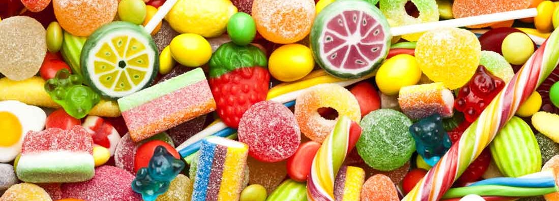 Colorful candies in a candy store