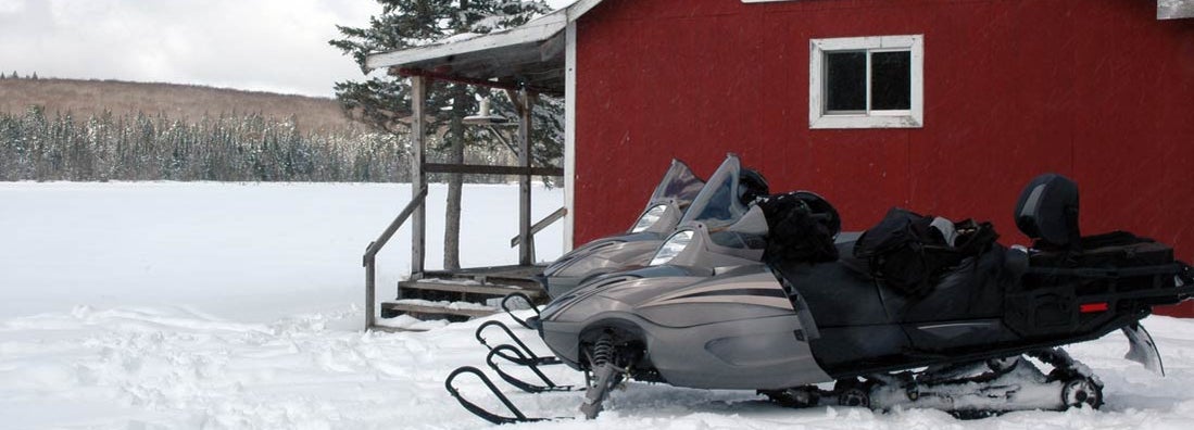 Snowmobiles parked outside a shed. What happens if someone steals all of my 4-wheelers and snowmobiles out of my shed?