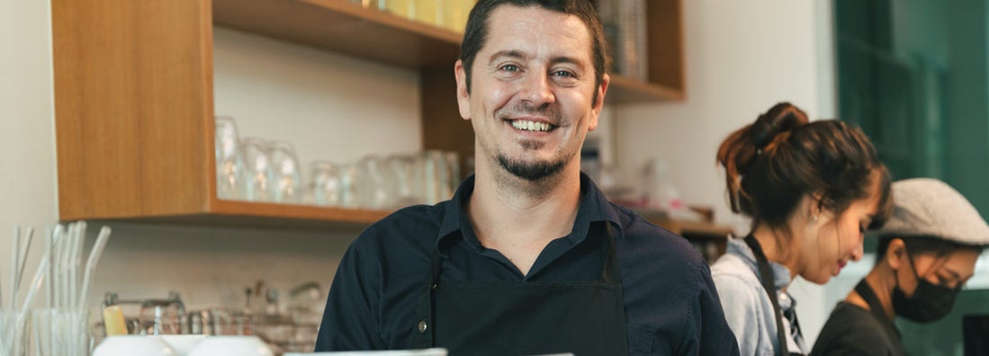 Coffee shop owner in coffee shop. Find Independence, Kentucky business insurance.
