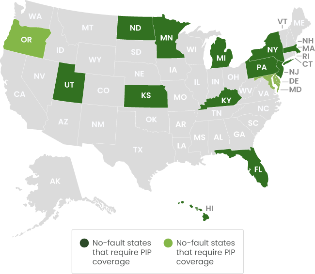 Personal Injury Protection Map