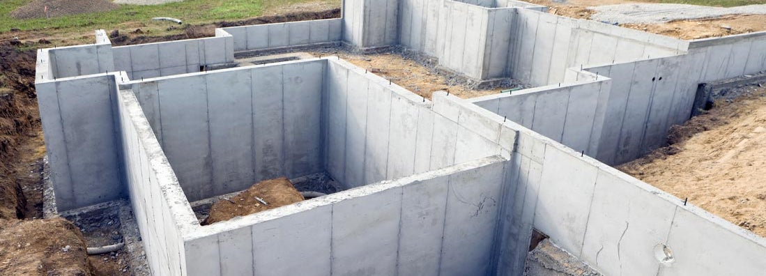 Residential Construction Site Foundation Walls. Find footing and foundation contractor insurance.