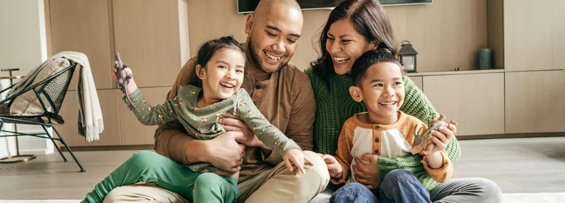 Family at home. 11 Biggest Insurance Myths Debunked. 