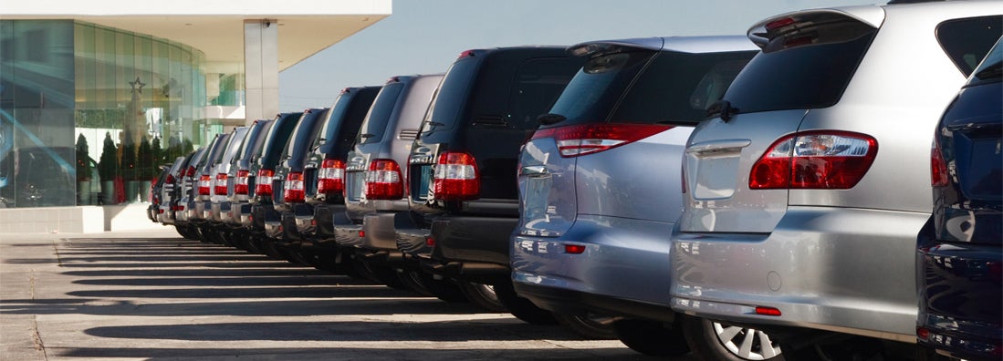 SUV vehicles in dealership