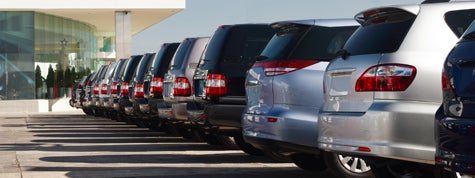 SUV vehicles in dealership