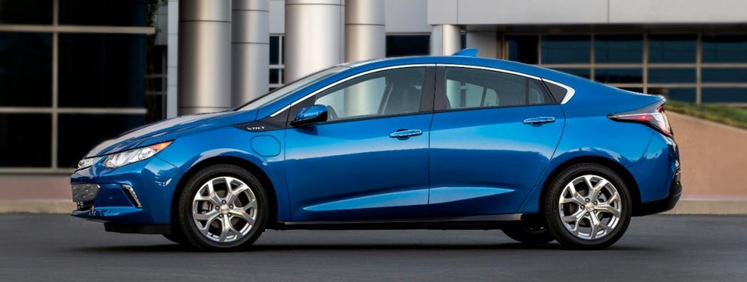 Blue Chevy Volt. Find Chevy Volt Insurance.