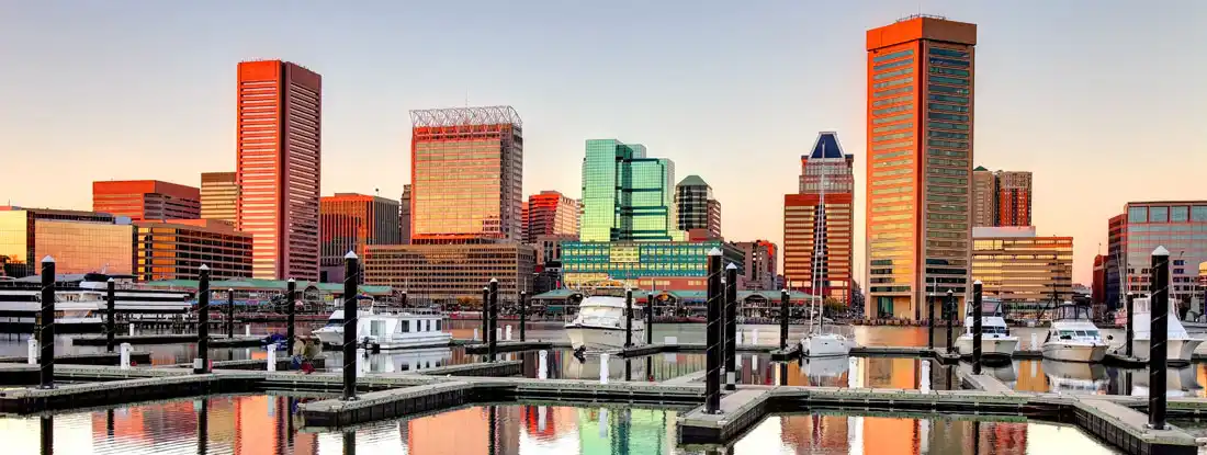 Maryland Skyline. Maryland Commercial Property Insurance.