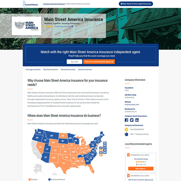 Insurance Company Profile Main Street America