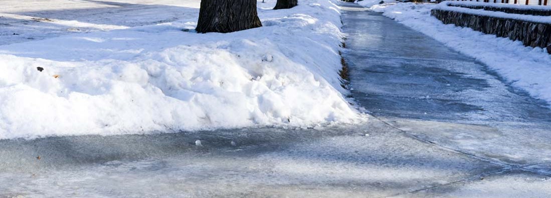 icy sidewalk