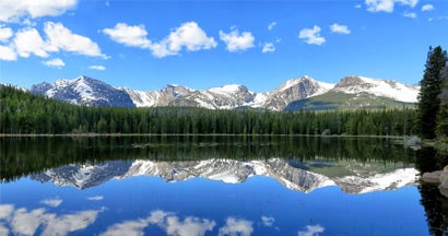 Bierstadt Lake Reflection in Rocky Mountain National Park