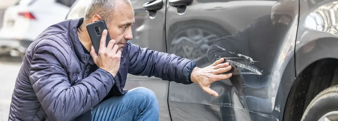 A man calls the insurance company after someone backed into the side door of his car in the parking lot. How much time to file a car claim. 