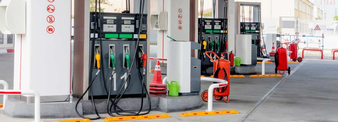 Clean gas station. Find gas pump installation service insurance.