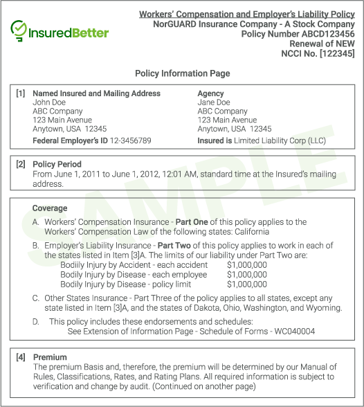Workers' Compensation Standard Policy Form