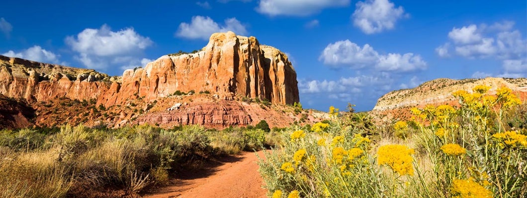 Late afternoon in the Red Rocks area of Northern New Mexico featuring amazing colors and rock formations