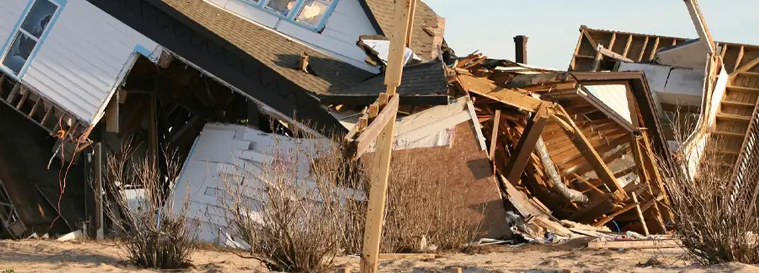 Beach house damaged by hurricane. What To Do If a Hurricane Destroys or Damages Your Home.