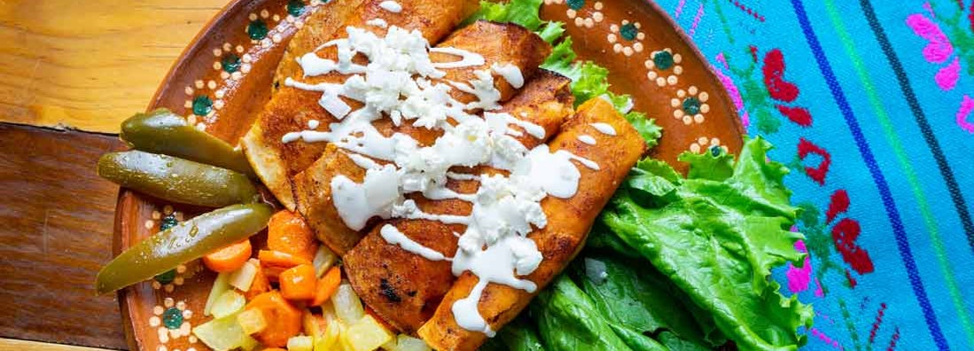 New Mexico red chile enchiladas