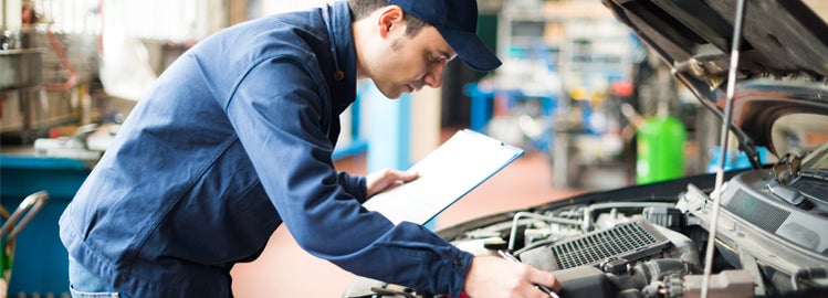 Mechanic at work in his garage