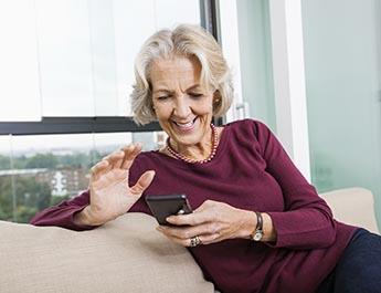 Older Woman on her cell phone