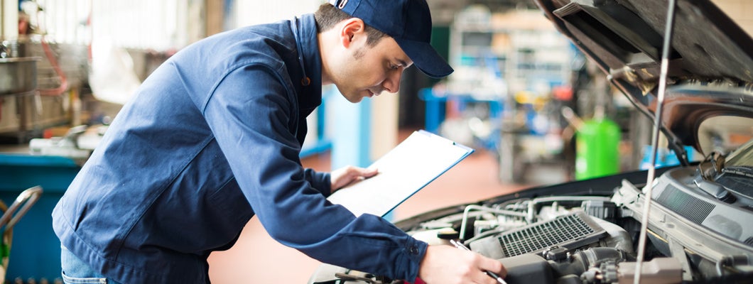 Mechanic at work in his garage