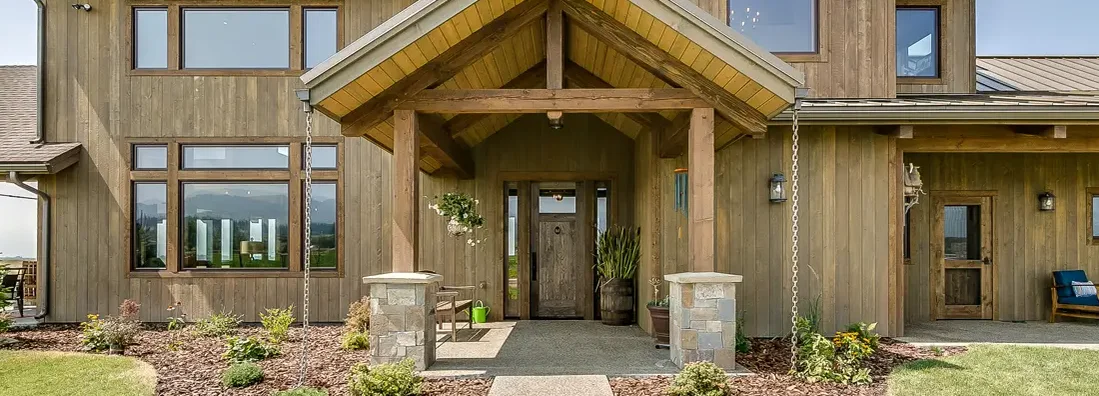 Exquisite custom home with natural wood siding. Independence, KY Homeowners Insurance.