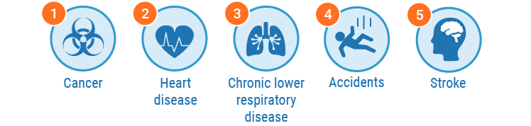 top 5 causes of death in colorado