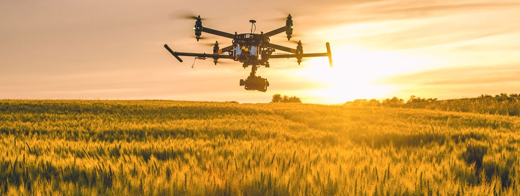 Agribusiness insuring drone for crops