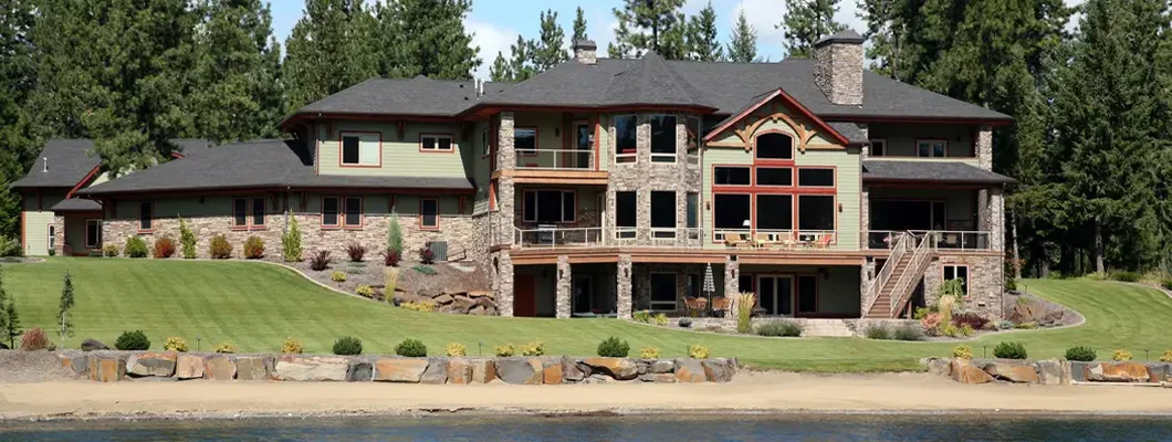 Luxury home on the Spokane River in Idaho. Find Post Falls, Idaho home insurance.