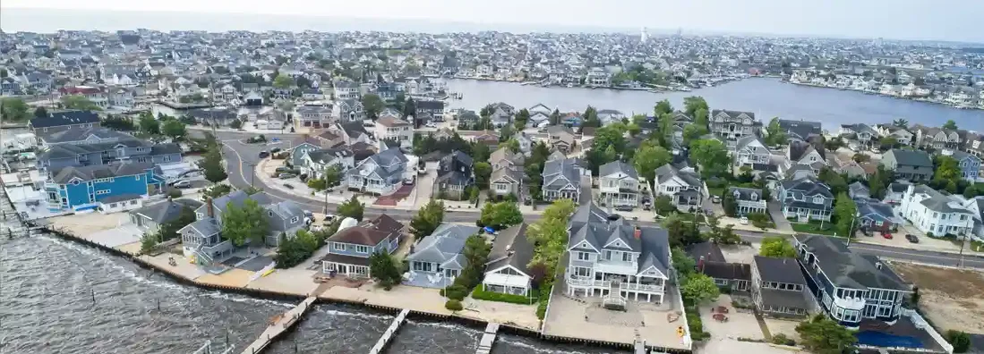 New Jersey shore town island community, on Barnegat Bay. Find New Jersey Flood Insurance. 