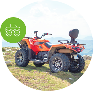 Parked ATV. Find ATV Insurance.