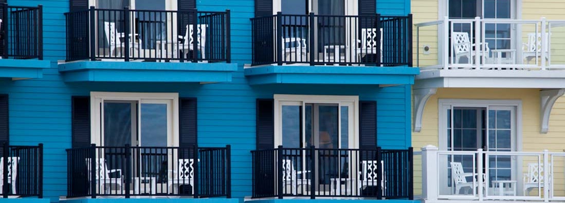 Building exterior at Bar Harbor, Maine. Find Maine renters insurance.