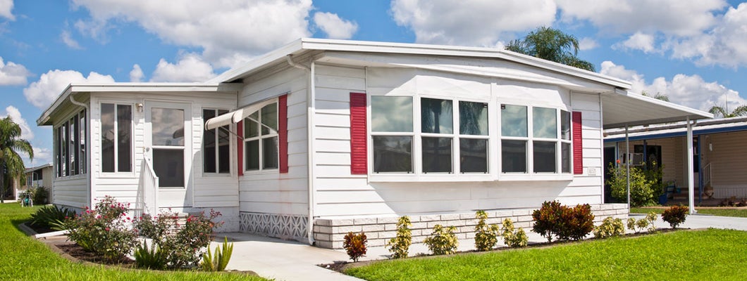 Mobile home located in a trailer park