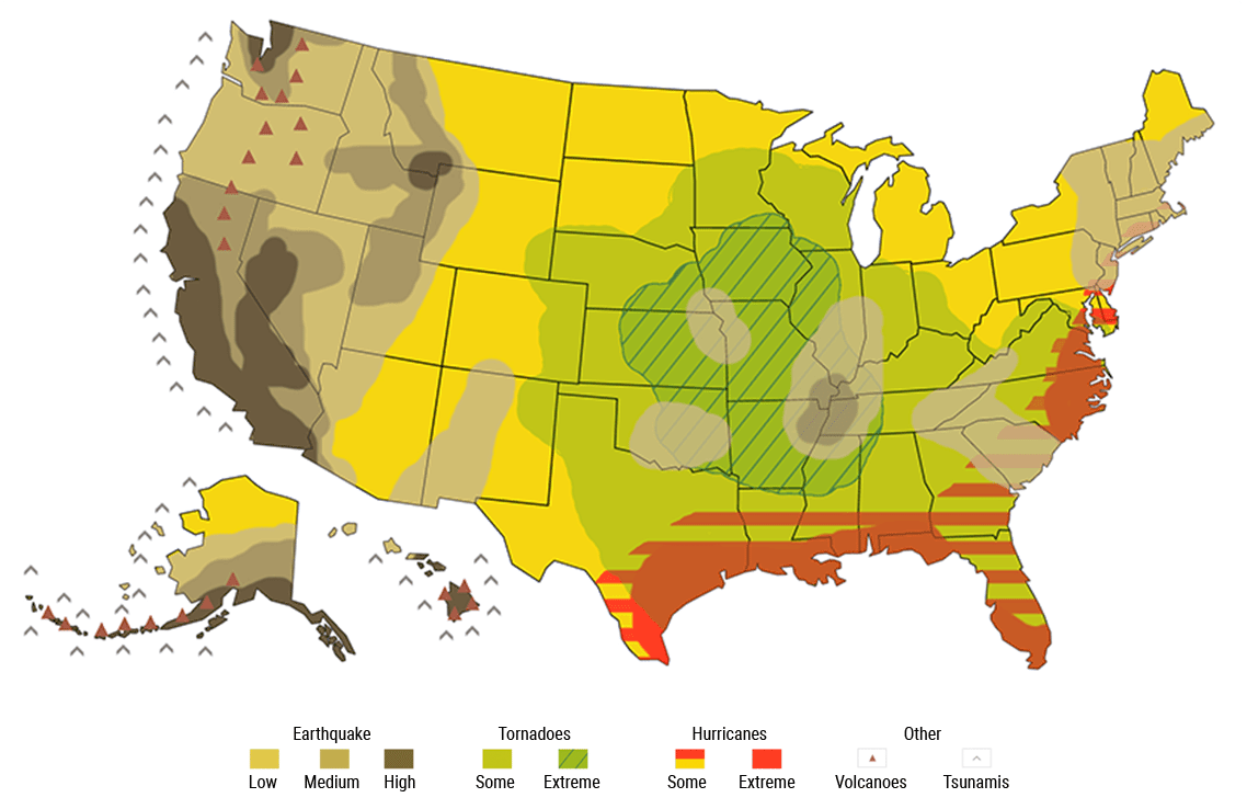 natural disaster risk map
