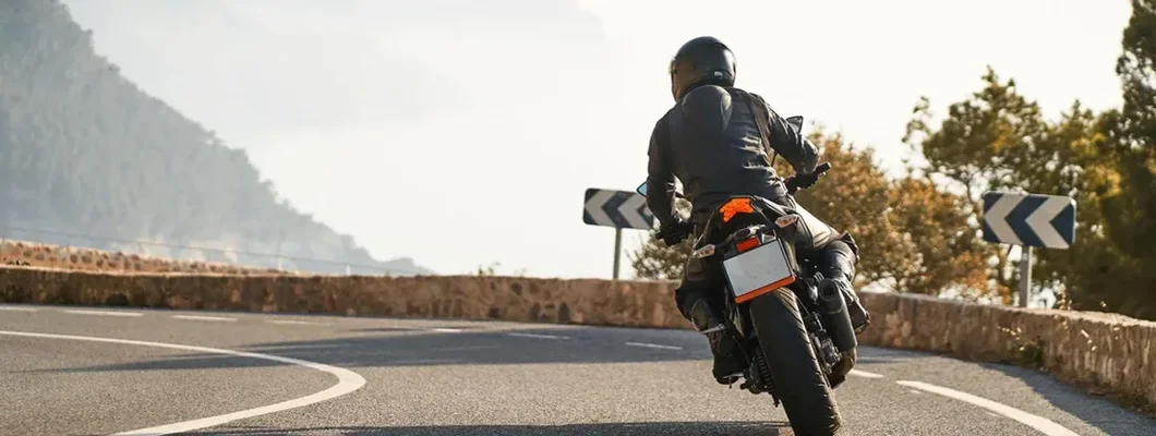 Man on a motorcycle. Street bike and Sport bike insurance.