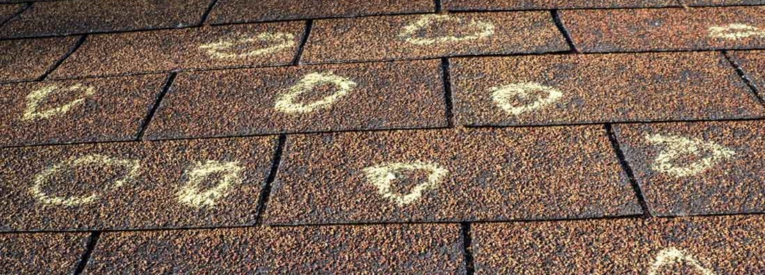 Insurance Adjuster Marked Roof With Hail Damage. Does Home Insurance Always Cover Hail Damage?