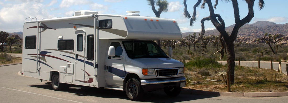 Rv in the Joshua Tree National Park. Find California RV Insurance.