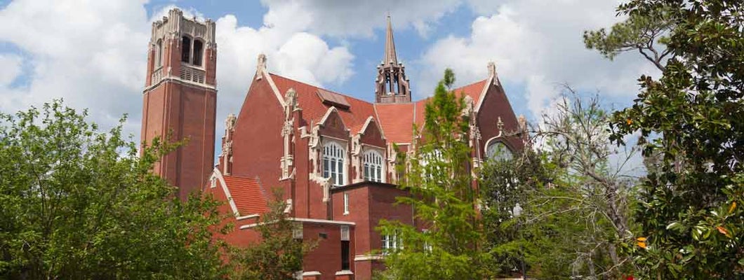 University of Florida Campus Historic District: Century Tower and University Auditorium, Gainesville, Florida.